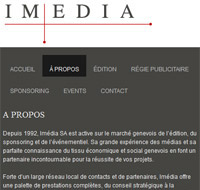Une page du site I-média en version smartphone