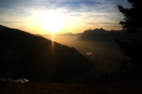 Coucher de soleil sur la vallée de l'Isère